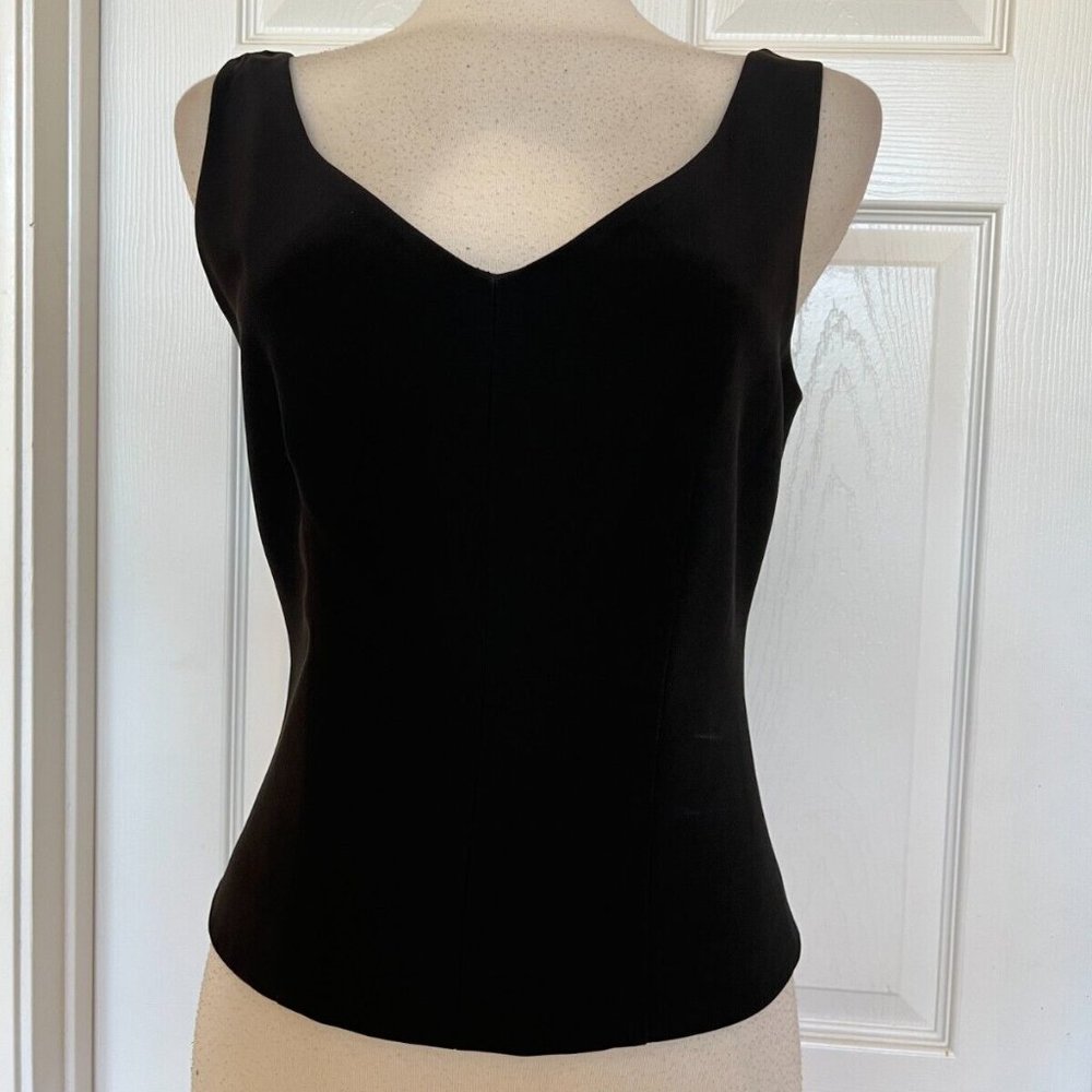 Adam Lippes black sleeveless top size 6